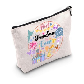 JYTAPP Family Trip Gift Grandma Gift Best Grandma Ever Makeup Bag Grandmother Birthday Gift Cosmetic Bags Magic Kingdom Gift