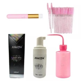 Xiaoya Kit Cepillos+espuma+ Pizeta+ Brocha Para Extensión Pestañas