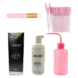 Xiaoya Kit Cepillos+espuma+ Pizeta+ Brocha Para Extensión Pestañas