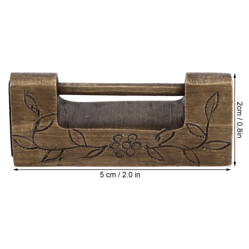Chinese Antique Lock Retro Classic Pattern Design Bronze Brass Material