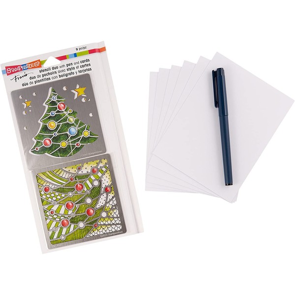 Stampendous Stencil Duo Set, Decorated Tree