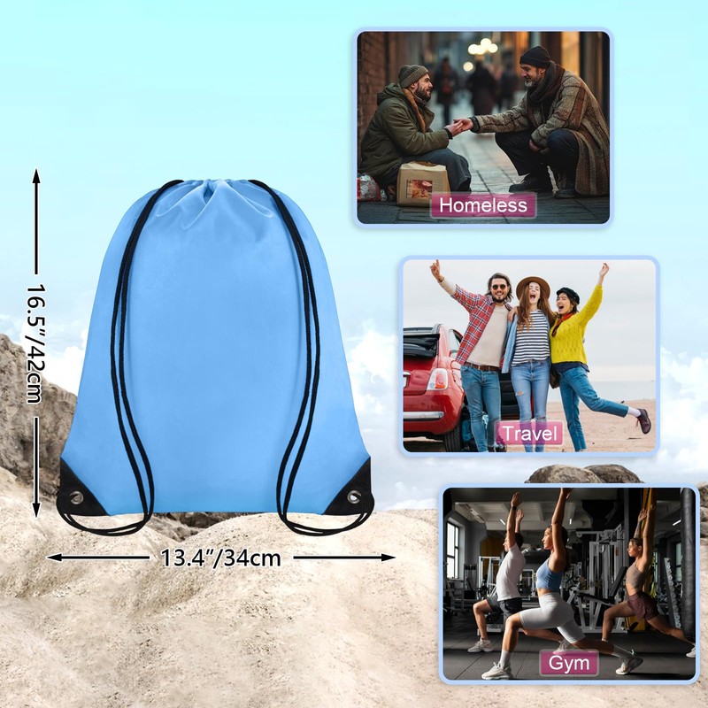 Grneric Drawstring Backpack Bulk 70Pcs String Backpack Drawstring Bags Cinch