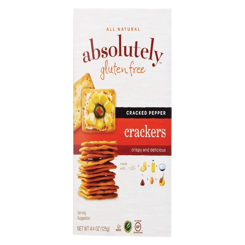 Absolutely Gluten Free Cracked Pepper Crackers, 4.4-Ounce