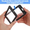 Elegaperma 6 Pcs Double Sided Badge Holder, Vertical Hard Plastic