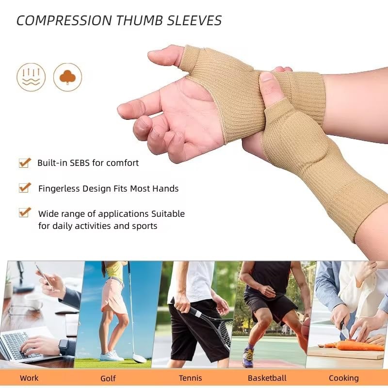 1 Pair Arthritis Wrist & Thumb Support Brace | Compression