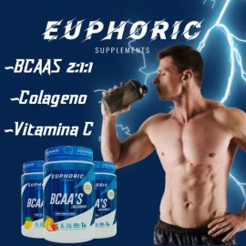 Bcaa Euphoric Colágeno Vitamina 1kg Ponche Frutas