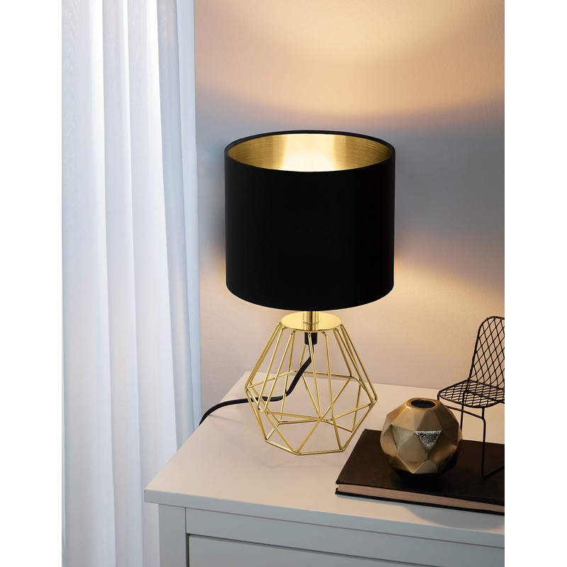 Eglo Carlton 2 Table lamp, 1-Flame Vintage lamp, Bedside lamp