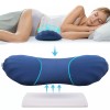 RESTCLOUD Adjustable Lumbar Support Pillow for Sleeping Memory Foam Back
