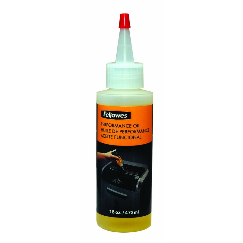 Fellowes Powershred Performance Shredder Oil, 16 oz. Extended Nozzle Bottle