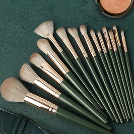 Onchannel Makeup Brush 14-Piece Pouch Set Foundation Concealer Blush Brush