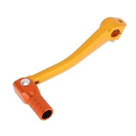 Hihaha Folding Motorcycle Gear Shifter Lever for Bosuer 125cc to 400cc Dirt Pit Monkey Bike ATV Quad Accessories CNC Aluminum Alloy Pedal Shift Lever Arm Gold Tone Lever Orange Head