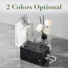 Marble Look Foaming Soap Dispenser, 16.9 oz Refillable Resin Hand