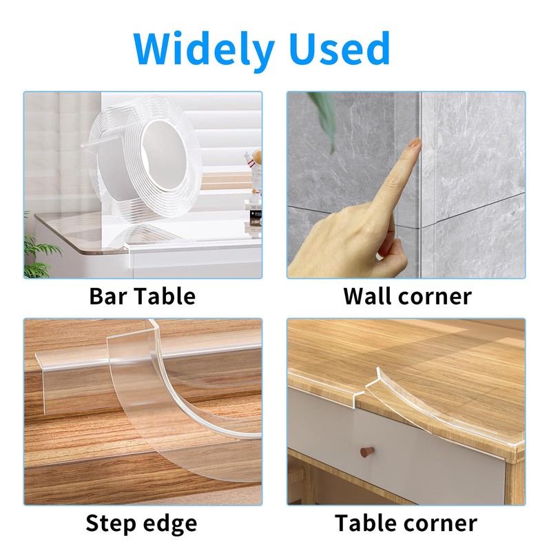 Clear Edge Protector Strip Sharp Edge Wrap Cover Tape,1.18 in