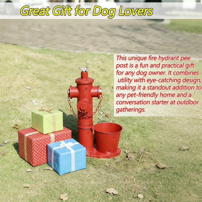20.9"H Metal Fire Hydrant for Dogs to Pee On with