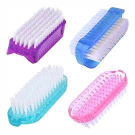 ROLECK 4 Pcs Nail brush Two Sided,Nail brush for cleaning fingernails Men Women,Nail brushes for Toes,Easy use fingernail brush,Nail scrubber brush for Travel,Nail cleaning brush Kids