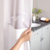 Hookless It's A Snap! 3-in-1 Shower Curtain With Waffle Fabric,