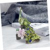 iplusmile Resin Peacock Sculpture Ornament Elegant Desktop Decoration for Home