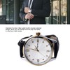 Men Quartz Watch Double Calendar Accurate Time PU Leather Strap