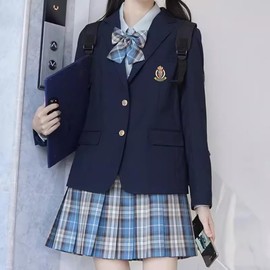 SYEOJE Blazer, School Blazer, Formal Suit, Girls, JK Uniform, Jacket, Girls, High School, Students, Outerwear, Embroidery, High School Uniform, School Formal Suit, High School Style, Graduation