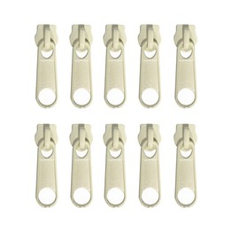 132 Metal Sliders for Nylon Zipper, Free Zipper #3, Zipper to Repair or Attach Zipper, Yellow Sliders (#3, 103)
