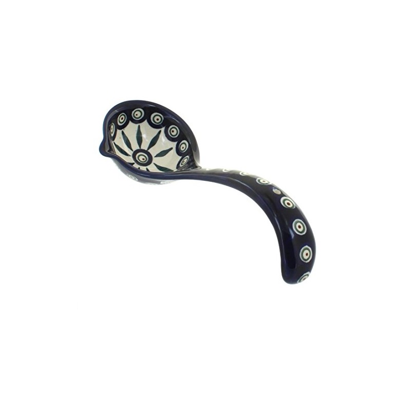 Polish Pottery Peacock Soup Ladle