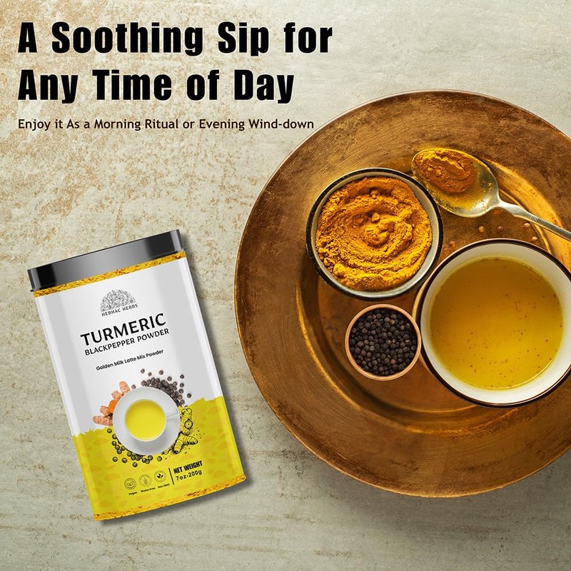 Turmeric Curcumin Powder with Black Pepper - Turmeric Latte Mix