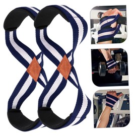 WOONEKY 1 Pair Wear Resistant Weight Lifting Straps Shaped Auxiliary Bands for Deadlifts Comfortable Wrist Support for Fitness Training for Home Gym Workouts