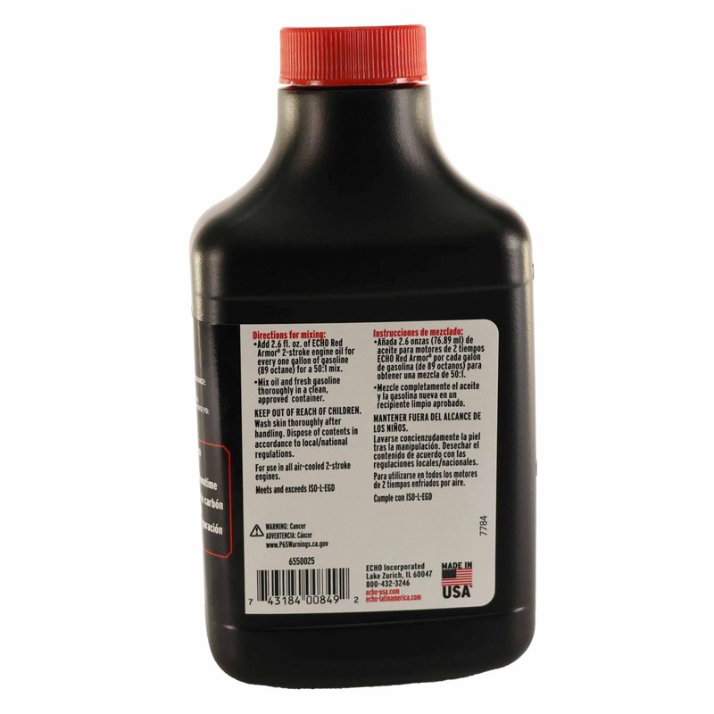 Echo Pack of Twelve 6550025 Red Armor 2 Cycle Oil