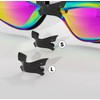Swimming Goggles with Rainbow Lens, 180mm Wide Frame, Adjustable Strap,
