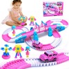 Race Tracks for Kids Ages 4-8, 203 PCS Pink Magic