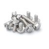 BOZONLI Flanged Hex Bolt (Fully Threaded Setscrew), Stainless Steel Flange