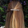 HINZIC 2Pcs Silver Pearl Hair Clips, Sparkly Crystal Rhinestone Wedding