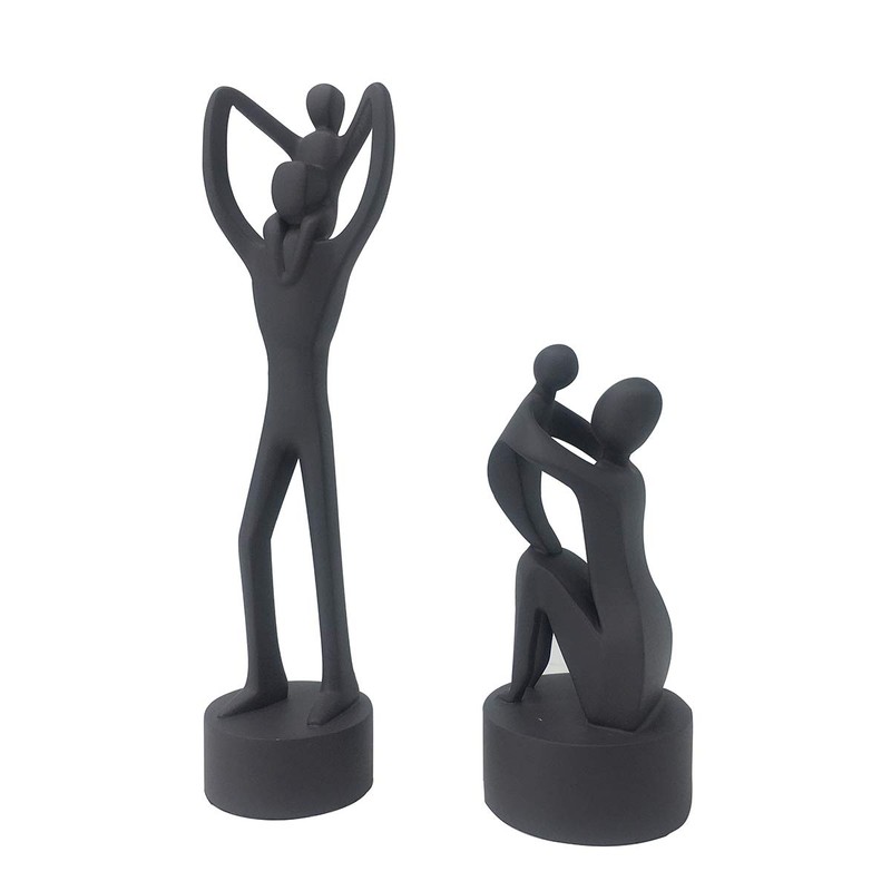 Artgenius Mother and Child Statue Abstract Love Family Sculpture,Hand-Painted Mother