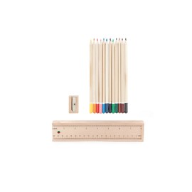 Kikkerland Wood Pencil Ruler Set - Doodle Box