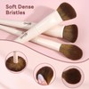 16Pcs Makeup Brush Set, Professional Face & Eye Makeup Brushes（Off