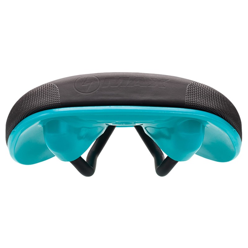 BEL AIR 3.0 MAX LUX-ALLOY RAIL SADDLE Black Microfibre Top/Turquiose