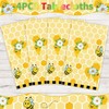 4 Pack Bee Tablecloth Happy Bee Day Table Cover Rectangle