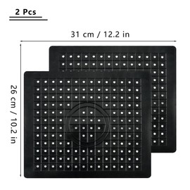 Sink Liner, 2 pcs Sink Protector Mat, 31 x 26 cm Anti Slip Sink Protector Mat, Rubber Sink Protector Mat, Soft Rubber Kitchen Sink Mat, Kitchen Sink Mat, for Kitchen, Bathroom, Garden Sinks, Black