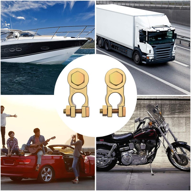 LEICESTERCN Battery Terminal Connectors Brass Copper Car Battery Terminal Ends