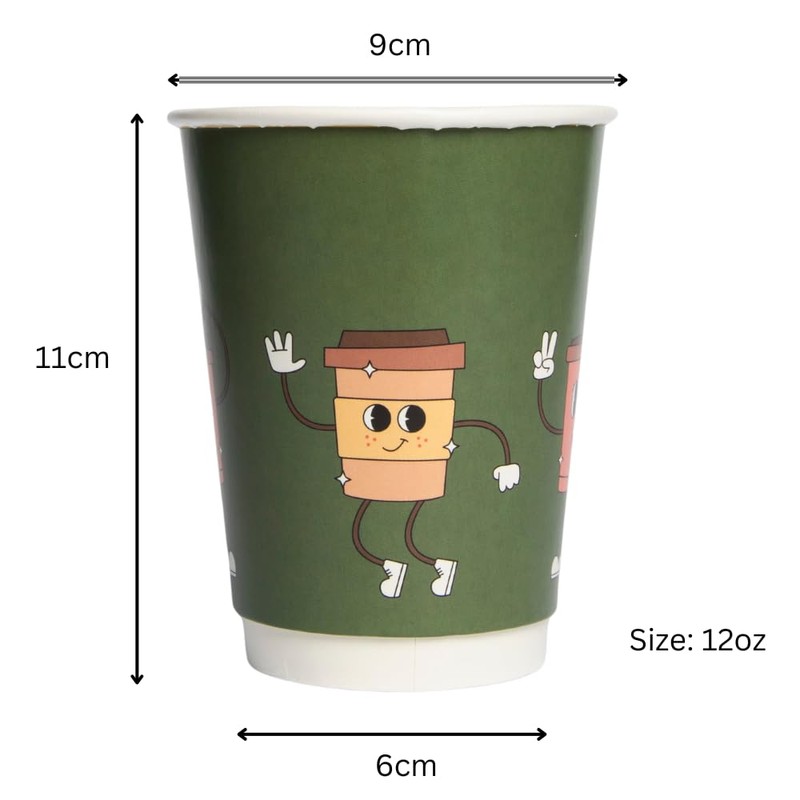 AIOS Plastic Free Aqueous Double Walled Coffee Cups with Sip