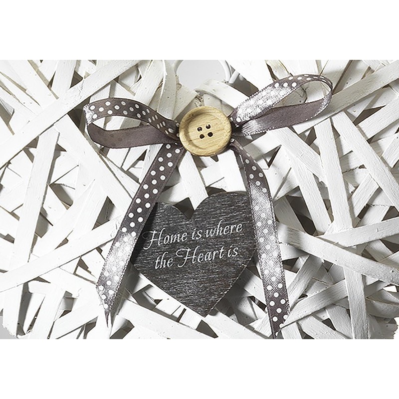 Kobolo Decorative Heart Pendant Chipwood White Set of 3