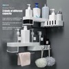 No Drilling Corner Shower Shelf Wall Mounted Bathroom Storage Rack