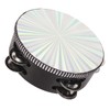 6 Inch Tambourines Double Row Melodious Polished Reflective Drum Hand
