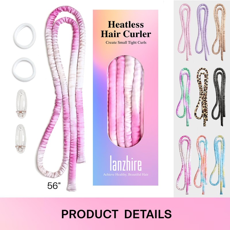 Lanzhire Overnight Curling Headband for Heatless Curls, No Heat Rod