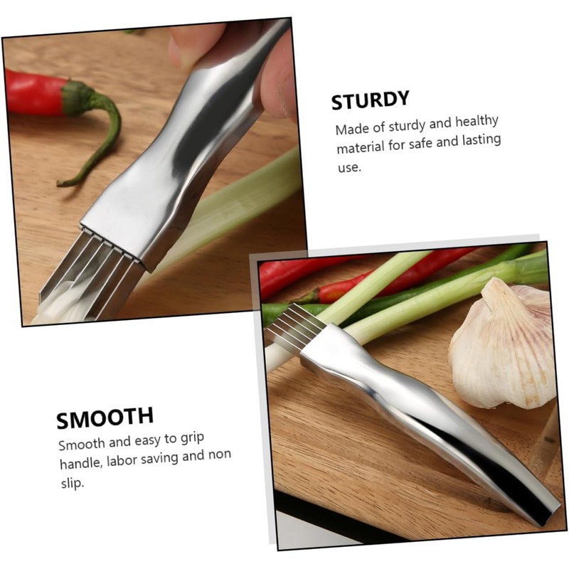 ZPSHYD Stainless Steel Onion Cutter - Versatile Spring Onion Cutter
