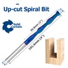 Bestgle Up Cut Spiral Router Bit, 1/4 Inch Shank CNC