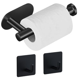 MXCOCO 3Pcs Portarrollos Higiénico Gancho Toallero, Autoadhesivo 304 Conjunto de Accesorios de Baño de Acero Inoxidable, Fácil de Instalar, No Requiere Perforación de Agujeros