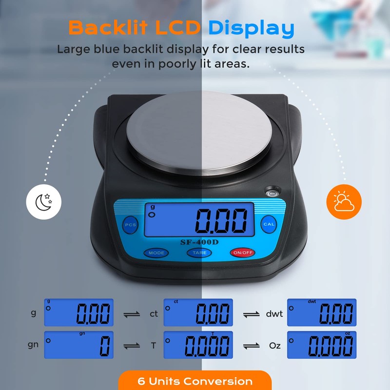 Bonvoisin Digital Lab Scale 600g x 0.01g Precision Electronic Scale