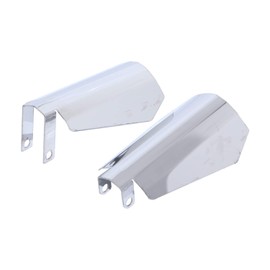 Bid4ze Chrome Memphis Shades Coffin Cut Handguard Hand Guard Wind Cold Protector For Harley Touring Road Glide Road King 1996-18 & FXR's Sportster Suzuki