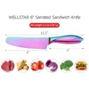 WELLSTAR Sandwich Knife, 6 inch Serrated Utility Knife High Carbon